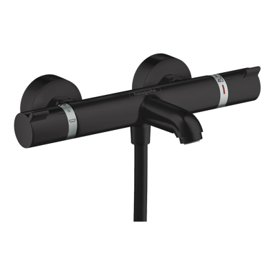 Hansgrohe Ecostat Comfort Thermostat-Badewannenarmatur: Schwarz Matt