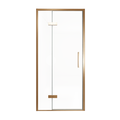 Balmani Senses Design douche draaideur links 100 cm x 210 cm Helder glas, Brushed Rosegold profielen