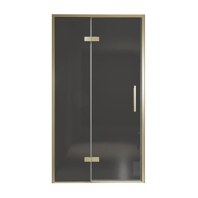Balmani Senses Design douche draaideur links 120 cm x 210 cm Rookglas, Brushed Champagne Gold profielen