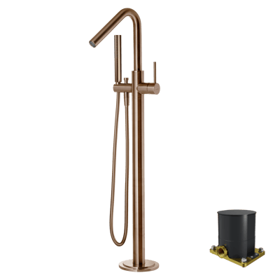 Blaufoss Round Freistehende Badewannen-Armatur, Einbauelement inklusive