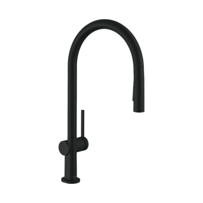 Hansgrohe Talis M54 210 2jet keukenkraan met uittrekbare sproeikop mat zwart