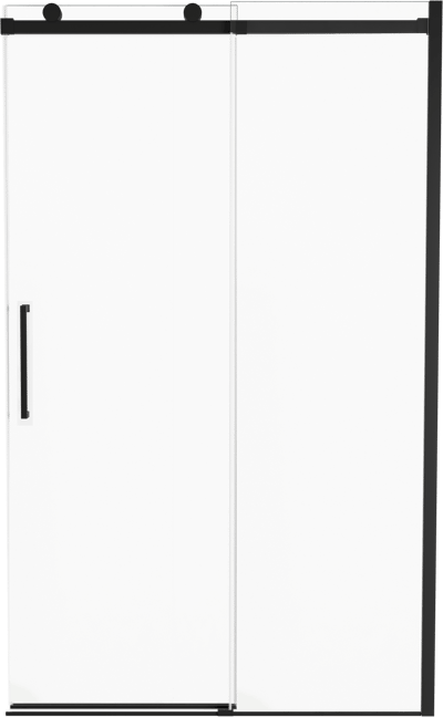 Luca Varess Boltano Dusche Schiebetür 120 cm x 200 cm Klarglas matt Schwarz profil