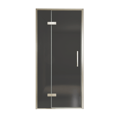 Balmani Senses Design porte pivotante à gauche 100 cm x 210 cm verre fumé, Profil Brushed CoolMetal