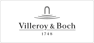 Logo de Villeroy & Boch avec l’année 1748 et un robinet stylisé, présenté sur un fond blanc.