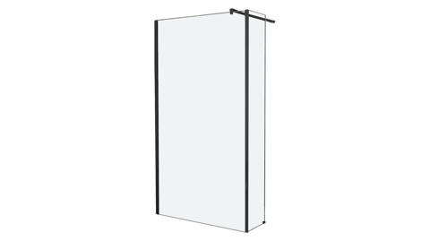 Walk-In-Dusche mit fester Seitenwand