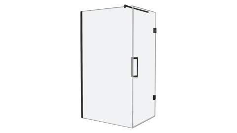 Walk-In-Dusche mit Tür