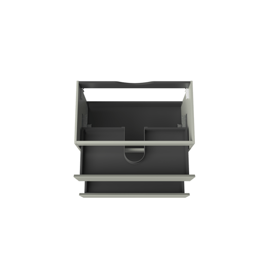 Linie Lado zwevende wastafelonderkast 80 x 46 cm greige 2 lades