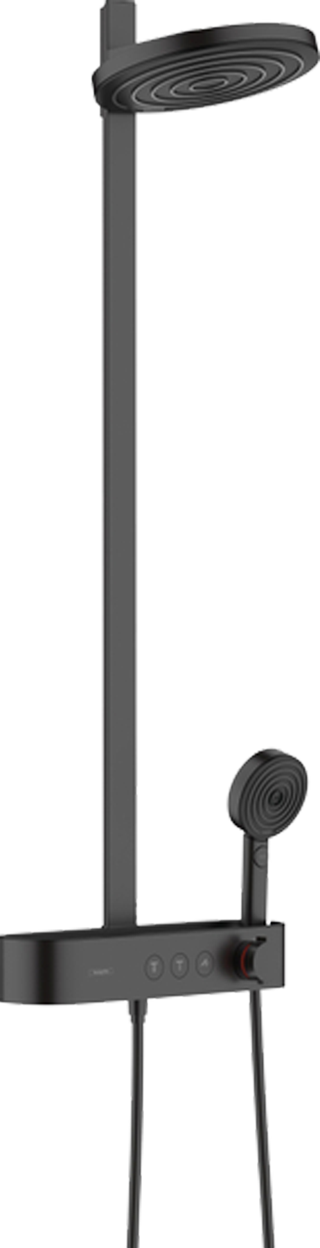 Hansgrohe Pulsify colonne de douche de pluie robinet thermostatique Noir Mat