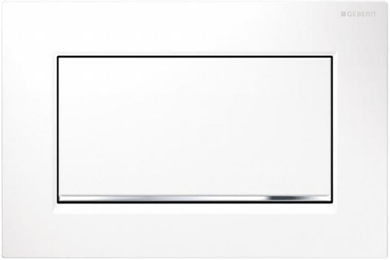 Sigma10 bedieningspaneel eenknopsbediening Hoogglans Wit voor UP320 of UP720 inbouwreservoir