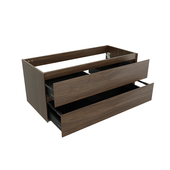 Balmani Mitra meuble sous-lavabo suspendu 120 x 55 cm noyer américain 2 tiroirs