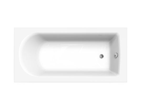 Luca Varess Rosala 1-Personen-Einbaubadewanne: 170 x 80 cm, Acryl, Weiß Glänzend