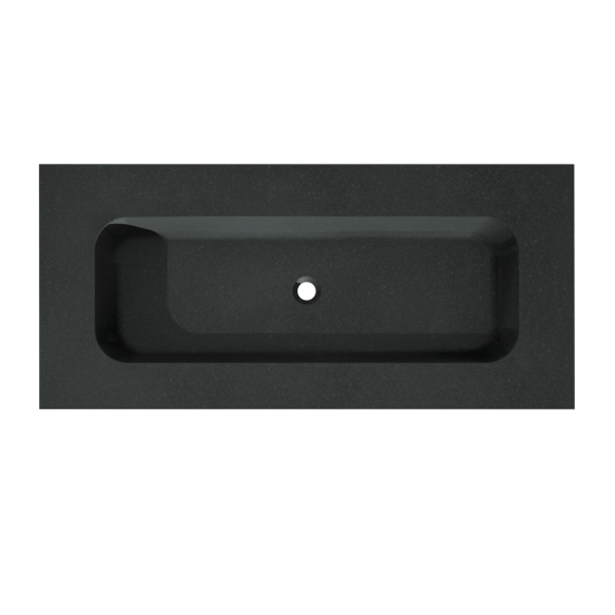 Balmani Tablo Arcato Einzelwaschtisch für 2 Armaturenlöcher, Granit poliert, 120 x 55 cm