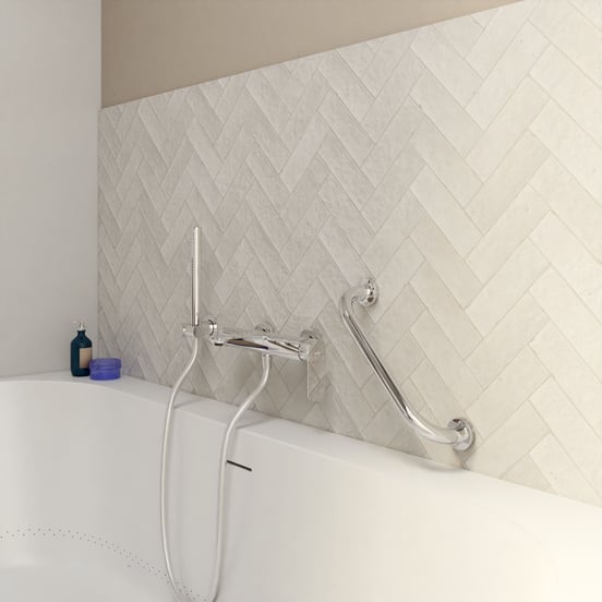 Blaufoss Easy Badewannengriff, 35 cm, Chrom