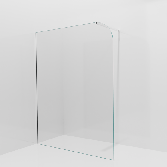 Balmani Modular Walk-In Dusche: 160 x 200 cm, Klarglas abgerundet, Profil Chrom glänzend