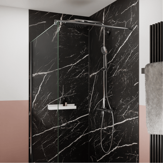 BLAUFOSS Nola 300 opbouw regendoucheset thermostatische kraan chroom