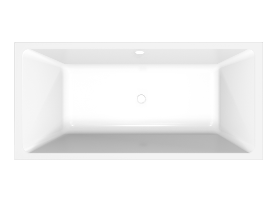 Luca Varess Sandrina baignoire encastrable duo 190 x 90 cm acrylique Blanc Brillant