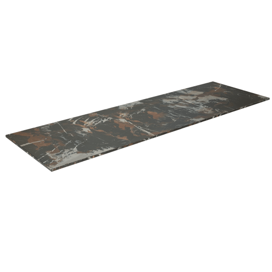 Balmani Stretto enkel of dubbel wastafelblad Portoro Gold marmer 180 x 55 cm