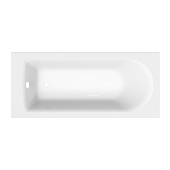 Luca Varess Rosala baignoire encastrable simple 160 x 70 cm acrylique Blanc Brillant