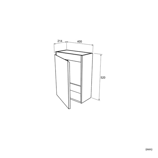 Linie Lado hängendes WC-Möbel-Set, 40 x 22 cm, braune Eiche, mit Baro Waschtisch, glänzend weiße keramik