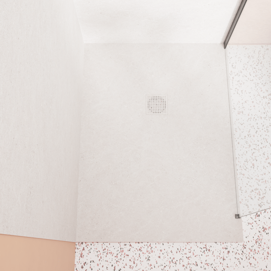 Luca Varess Suite receveur de douche 120 x 90 cm marbre composite Dizzy Pearl 