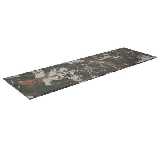 Balmani Stretto enkel of dubbel wastafelblad Portoro Gold marmer 180 x 55 cm