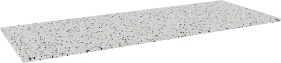 Balmani Stretto enkel of dubbel wastafelblad Bianco Nero terrazzo 150 x 55 cm
