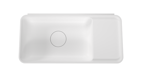 Balmani Fara Handwaschbecken: Solid Surface, Weiß Matt 45 x 22 cm