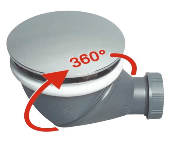 Wirquin James siphon de douche Ø 90 mm chrome