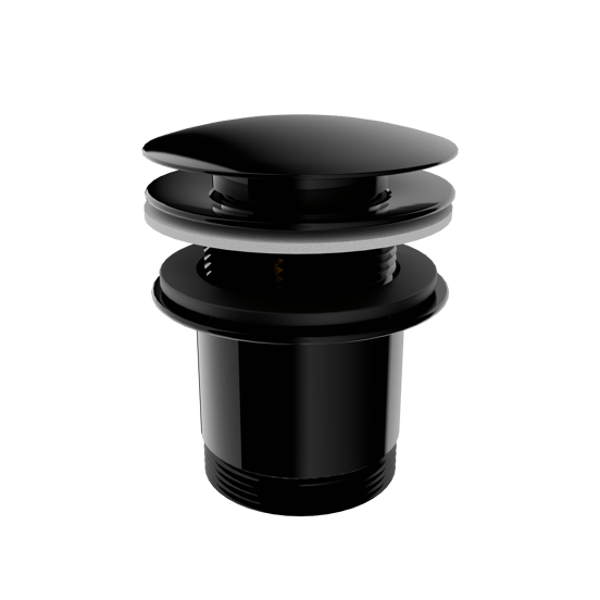 Santeg Unibath afvoerplug bad afsluitbaar Hoogglans Zwart