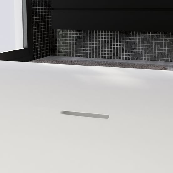 Balmani Rallanta Cresta baignoire îlot rectangulaire 180 x 90 cm Solid Surface blanc mat