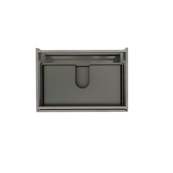 Storke Edge zwevende wastafelonderkast 75 x 52 cm beton donkergrijs 2 lades