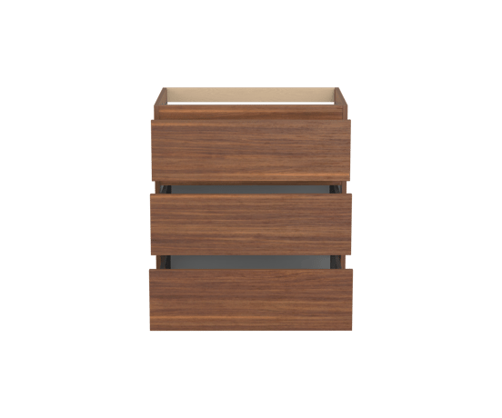 Balmani Lucida meuble sous-vasque a poser 75 x 55 cm noyer Américain 3 tiroirs