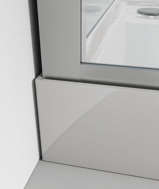 Luca Varess Talan cabine de douche avec portes coulissantes 80 x 80 cm verre transparent profil chrome mat