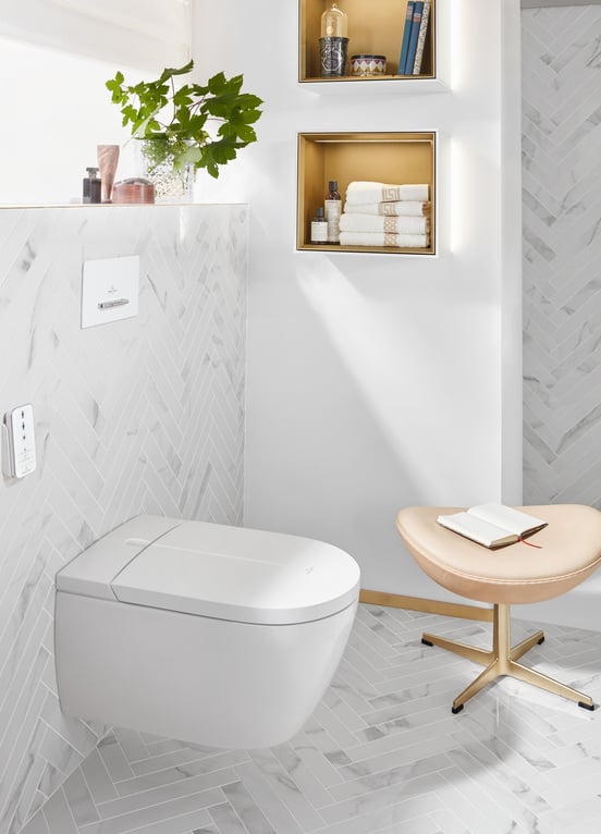 Villeroy & Boch ViClean-I100 douche wc Hoogglans Wit randloos