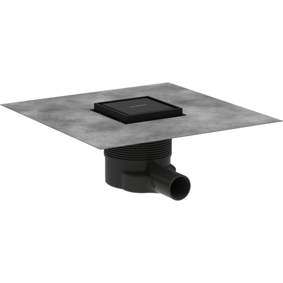 Hansgrohe RainDrain Brillance siphon de douche 10cm Noir Mat