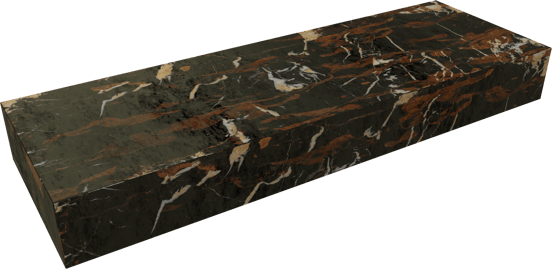 Balmani Nova Handwaschbecken: Portoro Gold Marmor, 60 x 20 cm