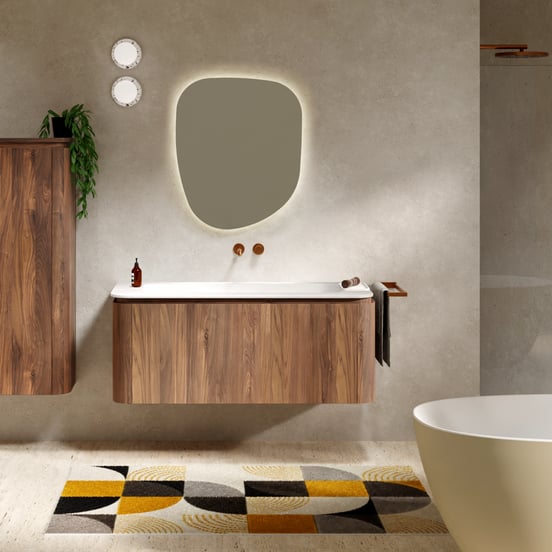 Balmani Cloud miroir organique lumineux et anti-buée 68 x 80 cm