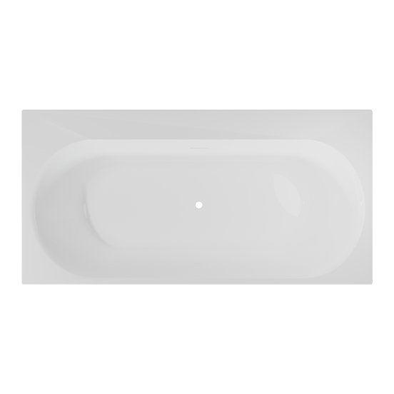 Luca Varess Siesta baignoire îlot rectangulaire 180 x 90 cm acrylique blanc brillant