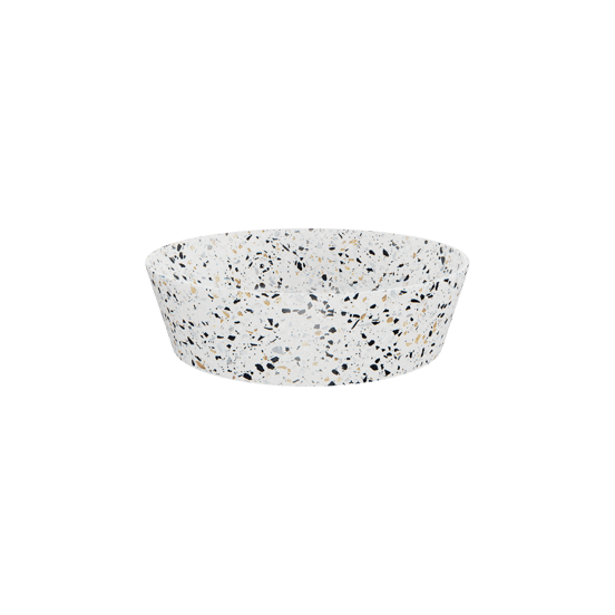 Balmani Still vasque à poser blanc/noir terrazzo mat rond  Ø 38 cm