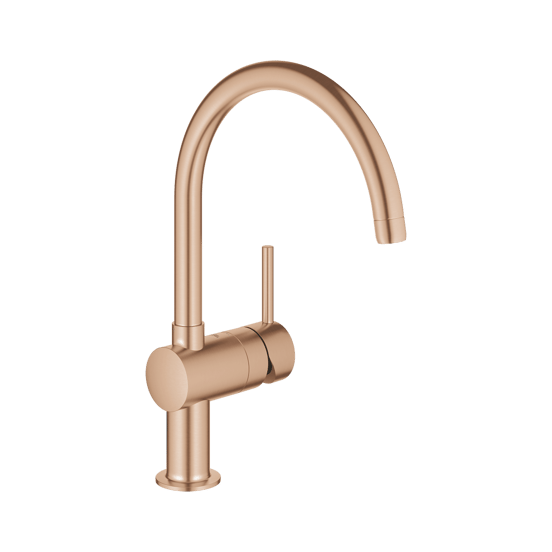 Grohe Minta C-uitloop keukenkraan Brushed Warm Sunset 32917DL0