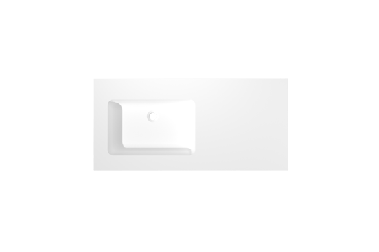 Storke Mata Waschtisch, links, Solid Surface matt, 110 x 52 cm, Schrankkombination 45 cm