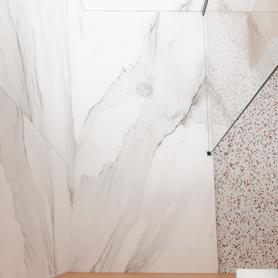 Luca Varess Suite douchebak 180 x 90 cm composietmarmer Marble White 