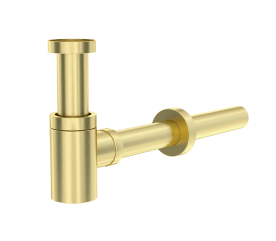 Santeg Styledrain MINI-X Ablauf für Handwaschbecken, Brushed Gold, 32 mm