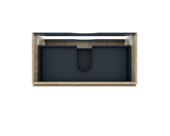 Linie Lado meuble sous-vasque suspendu 90 x 46 cm chêne naturel 2 tiroirs