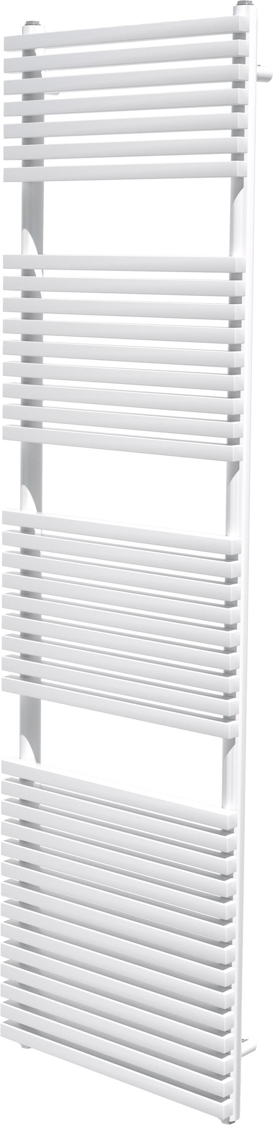 Vipera Vesuvio enkele handdoekradiator 50 x 180 cm centrale verwarming mat wit zij- en middenaansluiting 1.232W