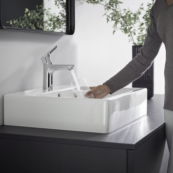 Hansgrohe Focus 100 Coolstart wastafelkraan Glanzend Chroom