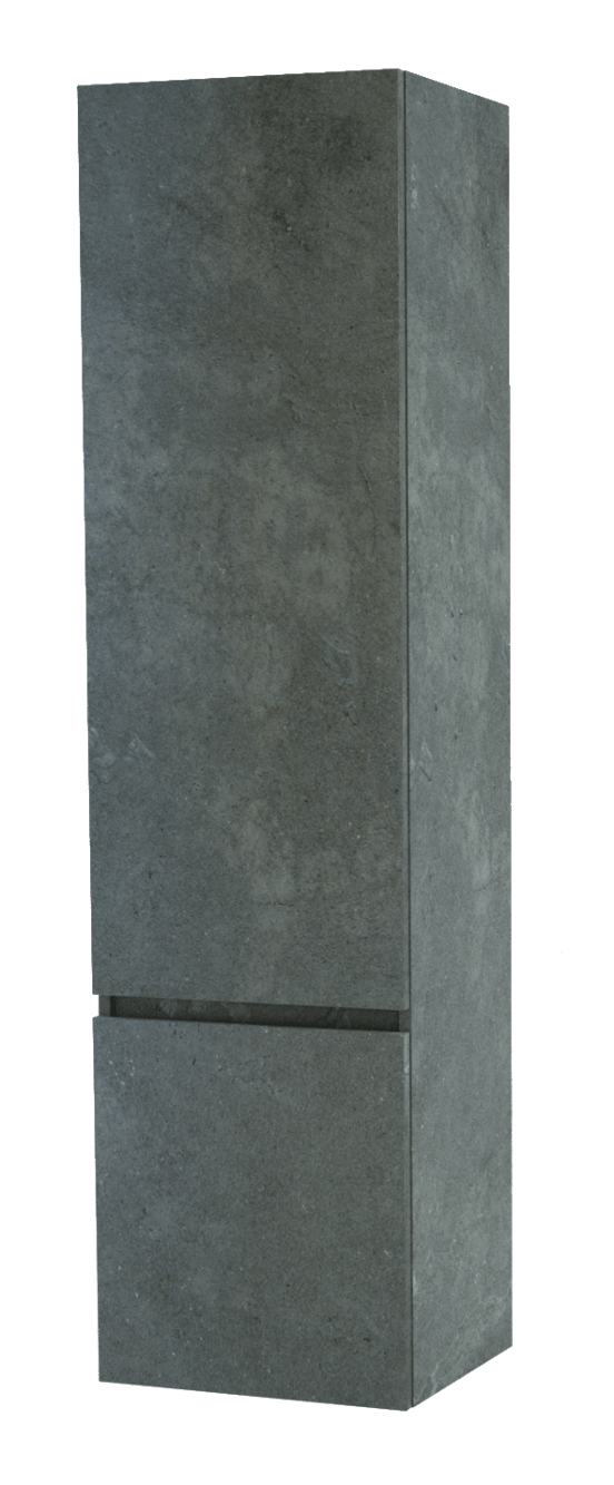 Balmani Cubo/Lucida zwevende badkamerkast links beton donkergrijs 45 x 35 x 169 cm