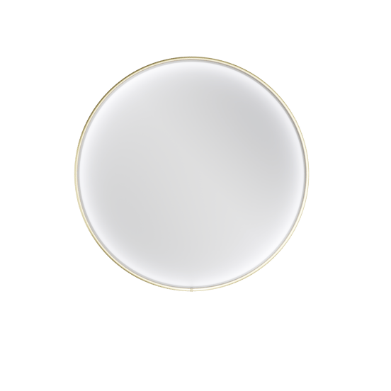 Balmani Secret rond badkamerspiegel Brushed Champagne Gold Ø 80 cm met spiegelverlichting en anti-damp