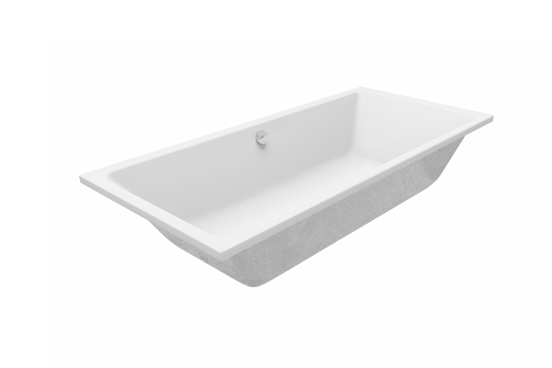 Luca Varess Sandrina baignoire encastrable double 190 x 90 cm acrylique blanc mat