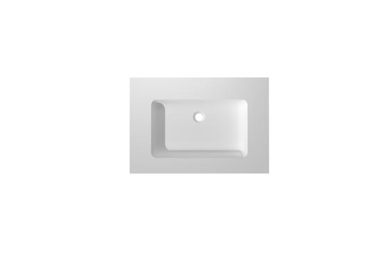 Storke Mata High enkele wastafel matte Solid Surface 75 x 52 cm